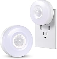 Vista 1 de YELKO Luces nocturnas que se enchufan a la pared, 200 lúmenes, luz con sensor de movimiento súper brillante para interiores, luces nocturnas