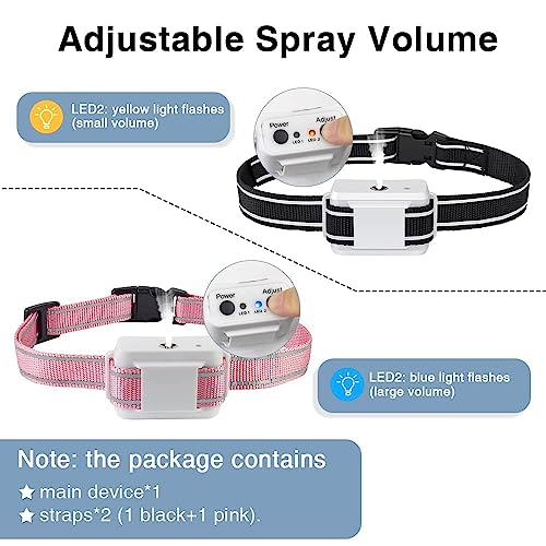 Citronella Bark Collar Citronella Dog Collar for Barking Citronella Barking Collar Spray Bark Collar for Large Dog Adjustable Sensitivity Volume Stop Dog Barking Collar Automatic Anti Bark for Dogs