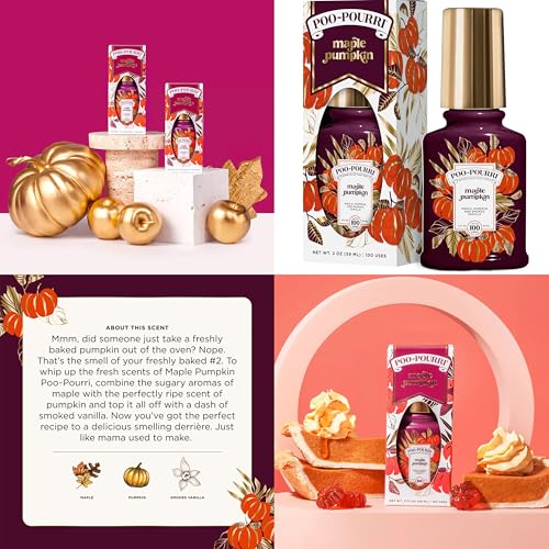 poo-pourri before-you-go toilet spray spring 2 oz variety pack maple pumpkin blush florals and botanical waters