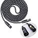 SRADIO 6FT Mic Cable Balanced Patch Cords, XLR Male to XLR Female Pro Microphone Black Tweed Cloth Jacket Braided Cables - 6 Foot Balanced 8mm Mic Cord 3-Pin, Gold Connector - Single