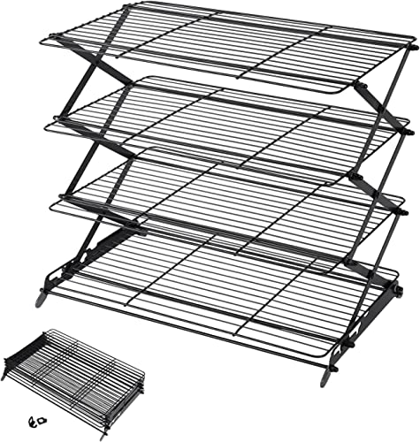 Comparison: Best Cookie Cooling Racks 5 Geesta 2/3/4-Tier Upgraded Collapsible Cooling Rack with Adjustable 3 Setting Design Stackable Roasting Cooking Drying Wire Cooling Rack for Cookies Baking Gifts for Women