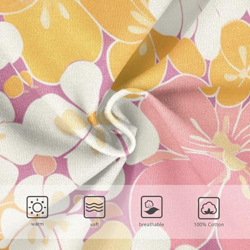 KLL Flower Pink Yellow Baby Boys Soft Underwear Briefs Breathable Children Panties3