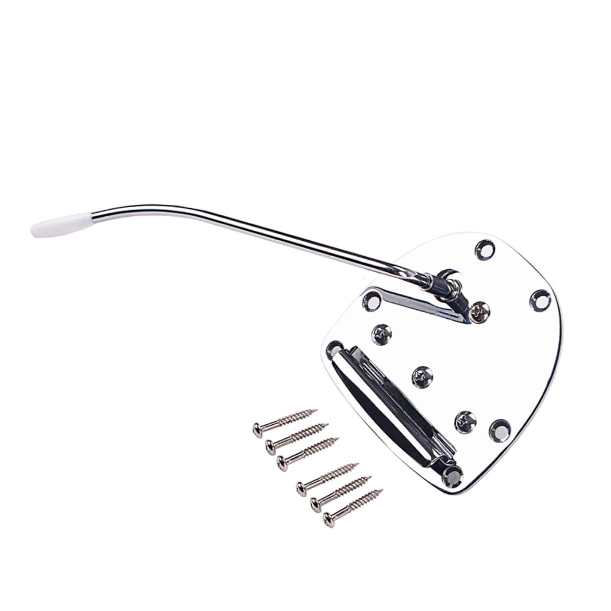 Puente de Trémolo para Guitarra Eléctrica Jazz Master Sistema Ajustable Repuesto Duradero Compatible con Mustang y Guitarras Clásicas Color Plata