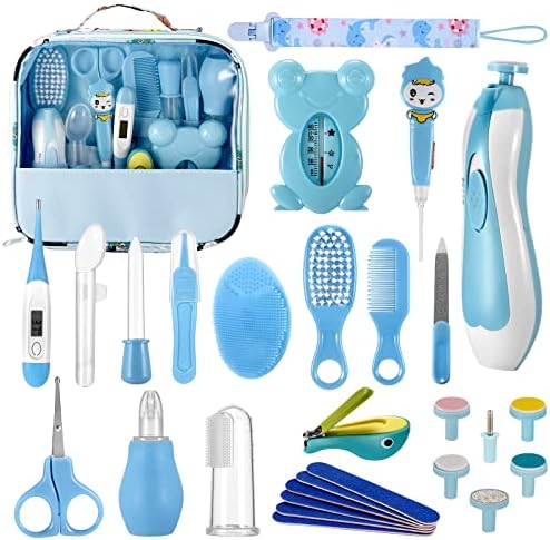 Baby Grooming Kit, 29 in 1 Portable Baby Safety Care Set and Baby Electric Nail Trimmer Set, Newborn Nursery Cleaner Essentials Health Care Set for Infant Toddlers Boys Girls, Baby Care Gift.