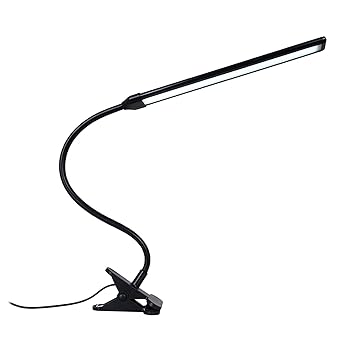 Black Clip Lamp for Study Table Desk Lamp for Reading Night Reading Light Flexible Clip lamp | LED Lamp Flexible Bedside Table Desk Lamp LED Reading Desk Light with USB Charging