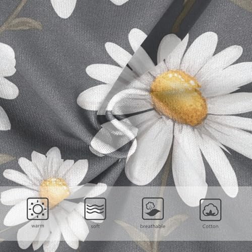 Wusikd Daisies Girls' Underwear Cotton White Girls Briefs Soft Toddler Underwear 2T3