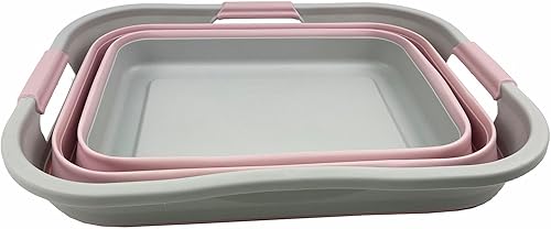 Miniatura 9 de SAMMART Contenedor de plástico plegable de 30 litros (8 galones) para lavar la ropa, contenedor portátil de almacenamiento desplegable, organizador