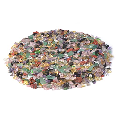 Image of 100 grams Small Tumbled Chips Polished Crushed Stone Crystal Healing Embellishments