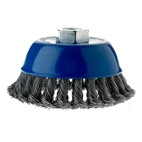 Image of Mercer Industries 189030 - 4 inch x 5 /8 inch-11 Knot Cup Brush, .020 Carbon Steel Wire