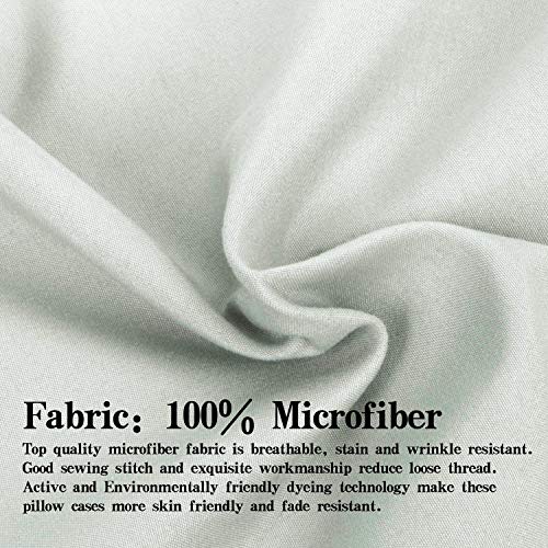 Image of NTBAY Twin Microfiber Flat Sheet, 66 x 96, Light Grey