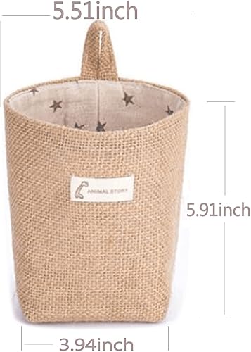 Miniatura 3 de 4 cestas de almacenamiento, bolsa de almacenamiento para colgar en la pared, pequeñas cestas colgantes de pared, bolsillo colgante, almacenamiento