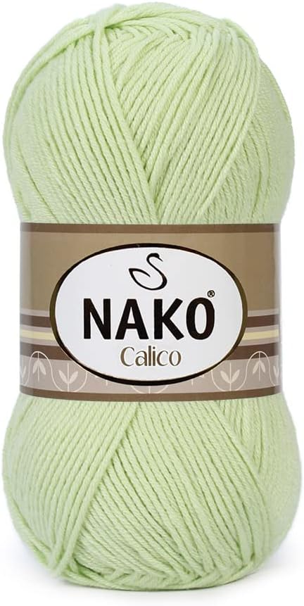 Nako Calico,Cotton Knitting Yarn,(4Balls) Each Skein(Ball) 3.53 Oz (100g),You can use it for Knitting Shawl, Dress, Cardigan, Sweater, Amigurumi, Bikini, Placemat, Shawl (Bud 6707)