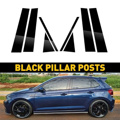 Embellecedor de pilar de ventana de alta calidad para VW Polo MK6 acabado pulido 5