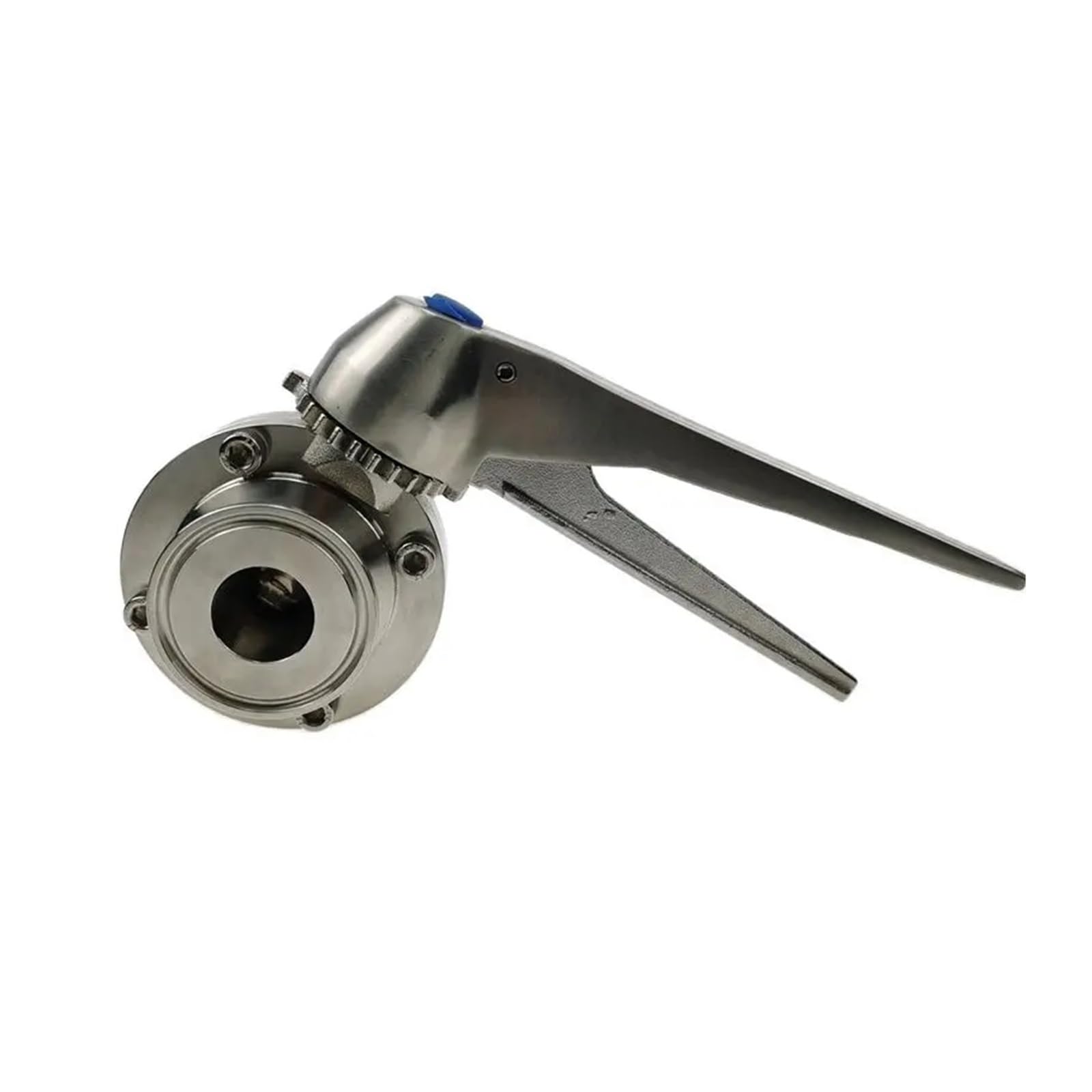 NYRXRYTCA Heavy 1" 1.5" Tri Clamp Butterfly Valve 50.5mm OD SS304 Squeeze Trigger Handle Silicon/(1.5 inch EPDM)
