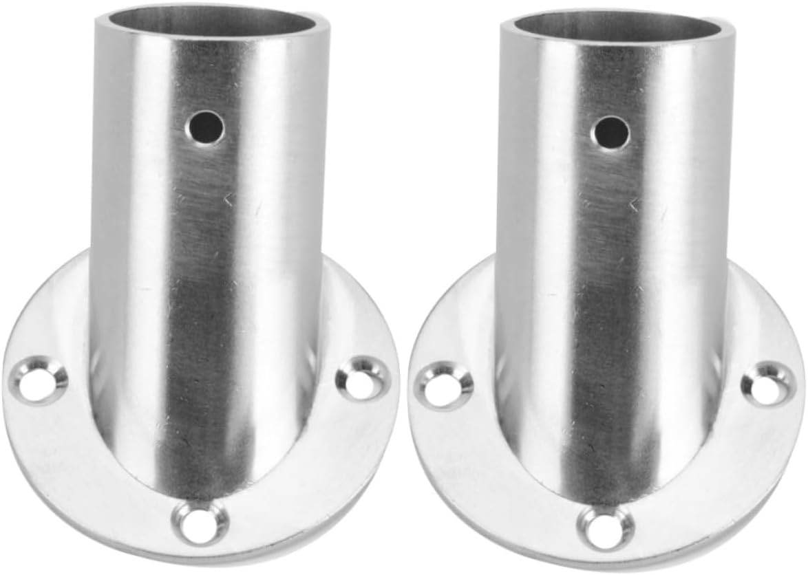 10pcs Corner Closet Pole Holder Rod Flange Brackets for Wardrobe and Shower Curtain Installation