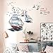 WandSticker4U®- Stickers muraux VOILIER grand (98X87cm) I bateau poissons mer océan étanche autocollants I sticker mural pour salle de bain carrelage, chambre d'enfant bébé ado garçon fille