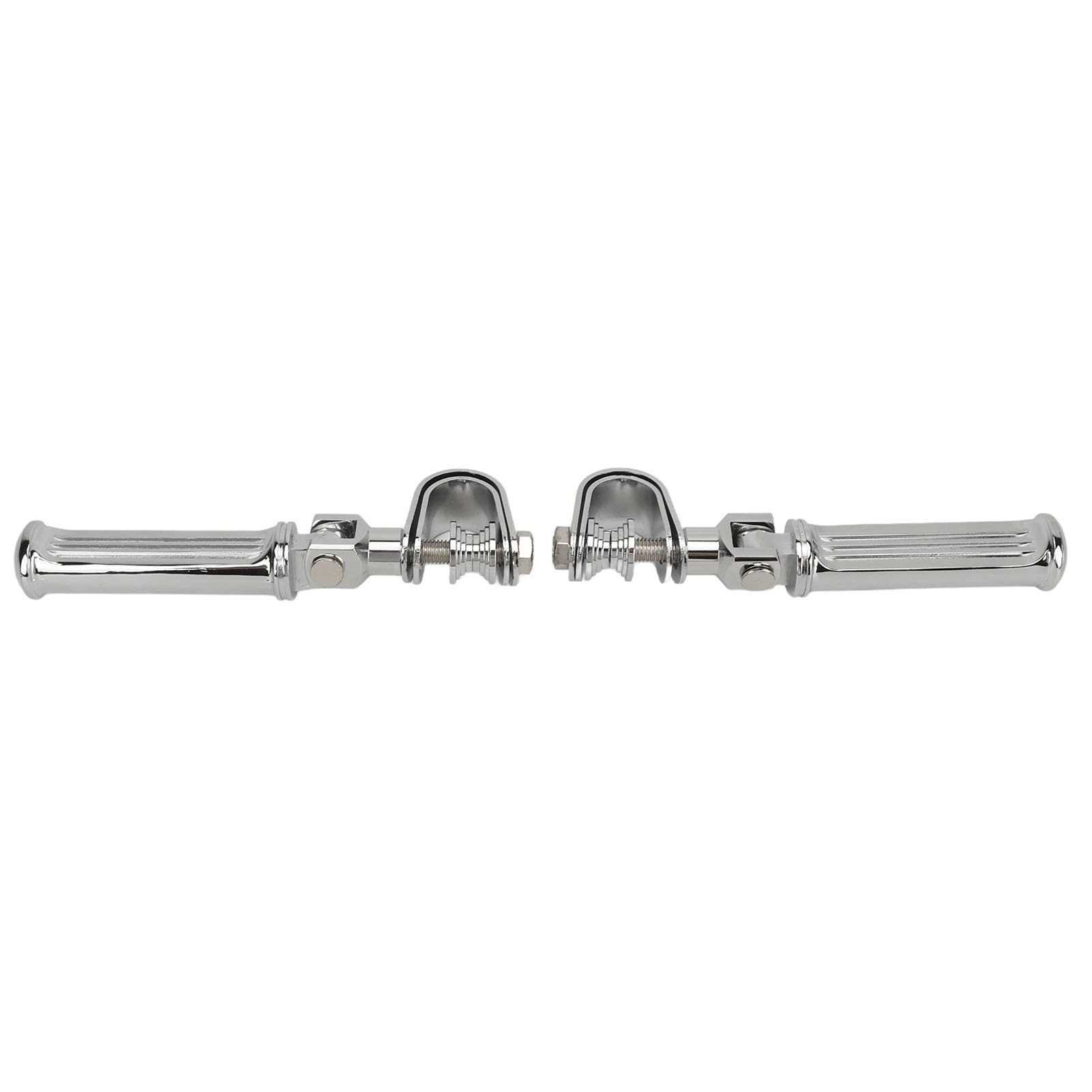 Fabater Motorrad-Highway-Fußrasten aus Aluminiumlegierung, 25 mm bis 32 mm, universelle Fußrasten, Fußpedalhalterung, Motor-Sturzbügel-Fußstütze, Silber