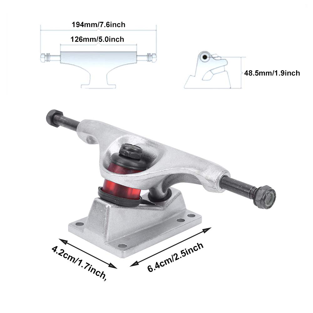 equlup Skateboard Wheel Bracket, 2PCS Aluminum Magnesium Alloy 4 to 8 Inch Skateboard Stand 5V Polish Coating Longboard Support Stand for Skateboard