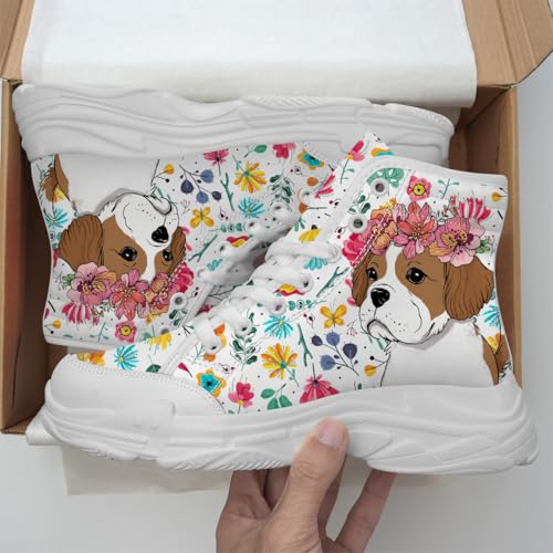 Dog Print Shoes for Women Men High Top Canvas Sneakers Gifts for Her Him2