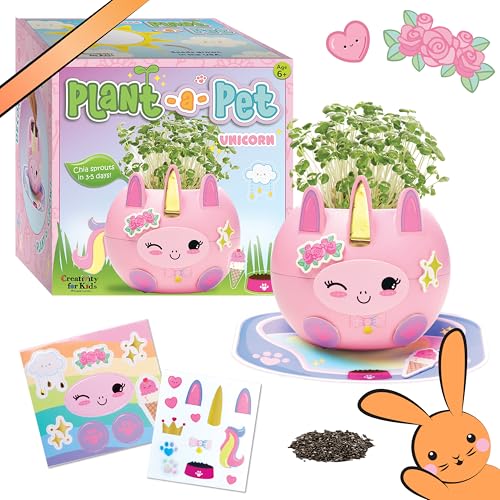 Creativity for Kids Plant-A-Pet: Unicorn, Mini Unicorn Gifts for Girls, Valentine's Day Gifts & Kids Activities (Ages 6+)