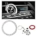 BLINGOOSE per Lexus Orologio Cover Bling Tempo Decorazione Anello Rotondo Strass Decalcomanie Car Interior Trim Decor Accessorio per Toyota NX 2015 2016 2017 NX 200t 200200 Argento (Lexs-clok)
