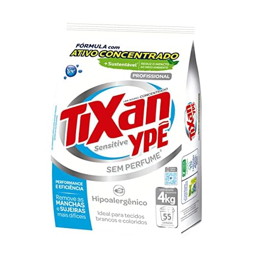 Ypê Lava Roupas em Pó Tixan Sensitive Sachê 4Kg