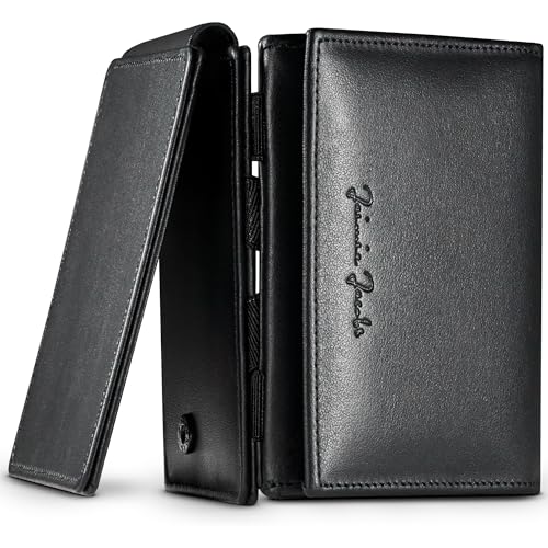 Jaimie Jacobs Flap Boy XL Magic Wallet con tasca per le monete Portafoglio con protezione RFID e spazio per 13 carte di credito (Nero)