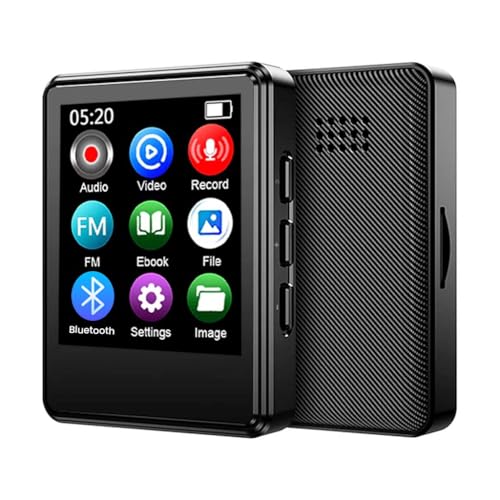 Image of M01 Portable Mp3 Music Player with Bluetooth 5.0, Hi-Fi Audio, 1.77-inch Colour Screen, 32gb Storage (up to 128gb), Type-C Port, SD Card Slot, Video Playback, E-Book, Alarm (Black)