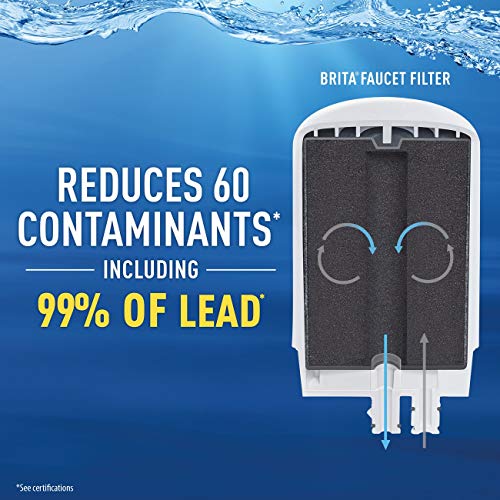Brita Tap Water Filter, Water Filtration System Replacement Filters For Faucets, Reduces Lead, Bpa Free – White, 1 Count #TOP3