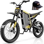 Jasion Patrol 52 Vélo électrique pour adultes et adolescents4000W Hauteur maximale 40MPH Vélo électrique avec 52V 30AH 1560Wh Batterie E Dirt Bike,50-Mile Gamme,19'/17'' Pneus hors route, Freins hydrauliques complets et suspension double
