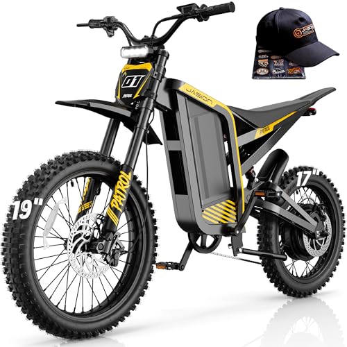 Jasion Patrol Electric Dirt Bike for Adults&Teens,4000W Peak 40MPH Electric