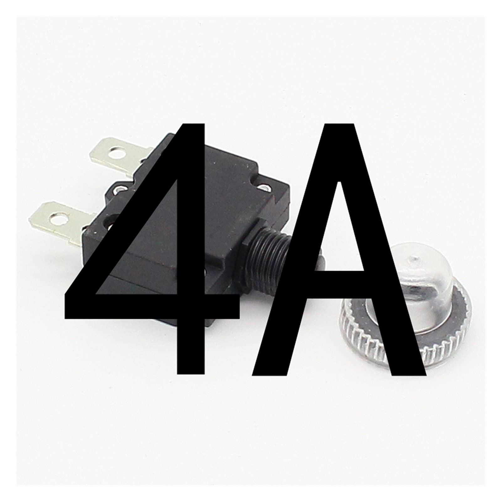 IEUMJNAT Circuit Breaker Thermal Switch Overload Protector Push Button 3A,4A,5A,6A,7A,7.,8A,10A,15A,18A,20A,25A,30A +Waterproof Cover(4a)