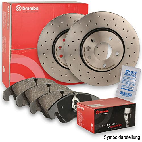 BREMBO XTRA LINE Sport Bremsscheiben Ø310mm gelocht + BREMBO Bremsbeläge Bremsbelagsatz hinten Hinterachse