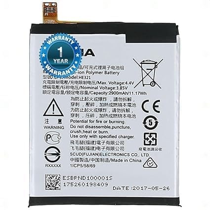 Image of Original HE321 Battery for Nokia 5 TA-1053 / TA-1044 / TA-1027 / TA-1024 Battery with 1 Year Warranty****(P160)