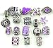 Ten Assorted Purple Crystal Rhinestone Bead Charms