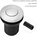 Garbage Disposal Switch,Air Switch Garbage Disposal,304 Stainless Steel Button On The Top of The Sink for Food Garbage Disposal Replacement,for Garbage Disposal Air Switch Sink Garbage Disposal Parts