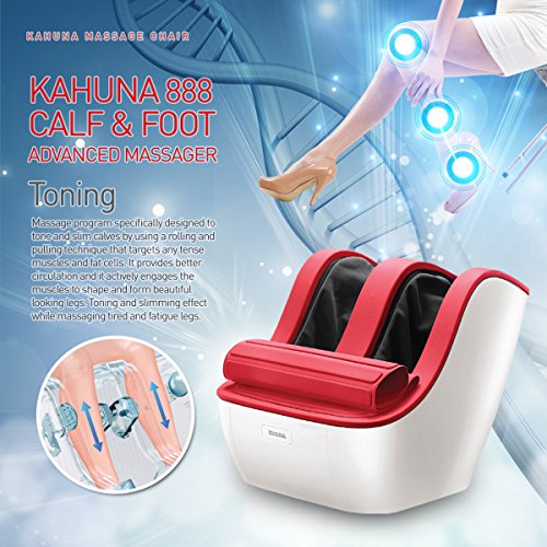 Kahuna Massage Chair 3D 888 Slim Beauty Calf & Shiatsu Foot Massager, Pink, 42 Pound #TOP3