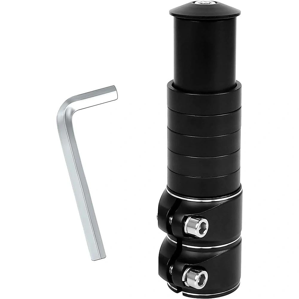 28mm Prolunga Manubrio MTB Altezza Adattatore per Attacco Manubrio in Lega di Alluminio Riser Manubrio Estensore Prolunga Stelo Forcella Bici da Corsa (3,5 * 3,5 * 12,9cm)