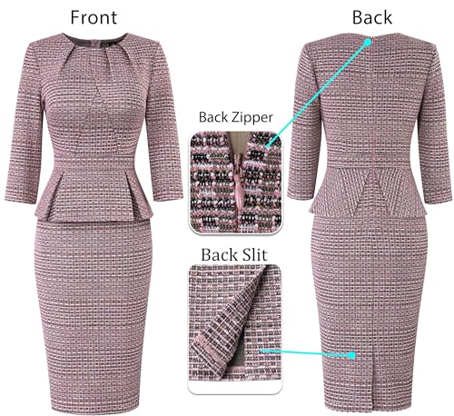 Image of VFSHOW Womens Peplum Work Business Office Church Bodycon Sheath Dress