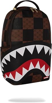 Shark Backpack with Big Check Design by SPRAYGROUND