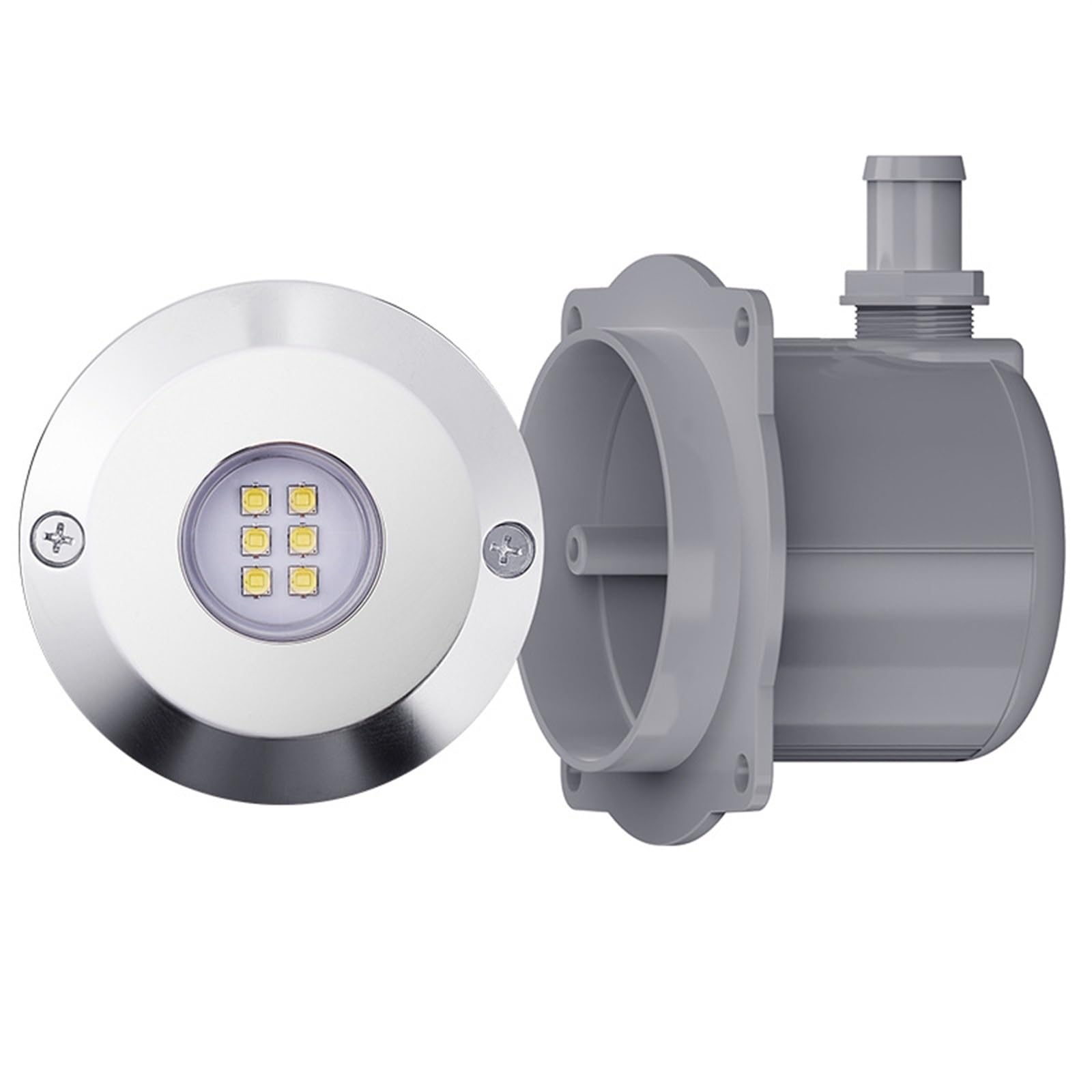 EDEDE Luci Piscina, Luce Subacquea Luce Bianca Colore Giallo LED Luce Subacquea 12/24 V CC CA Faretto for Piscina(Warm White,45W)