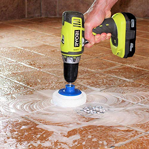 Image of HUAWELL 29 Pieces Drill Brush Attachments Set,Scrub Pads & Sponge-Power Scrub Pad Cleaning Kit-Cleaning Kit for Bathroom Surface, Grout, Tub, Shower, Kitchen, Auto,Tile, Corner