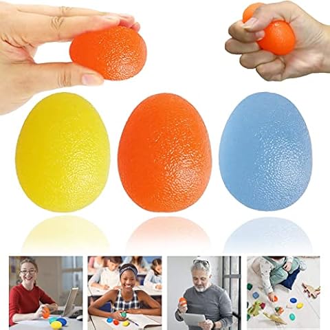 Stress Balls for Adults and Kids, 3 Pcs Stress Relief Balls Hand Exercise, Hand Grips Strengthener, Massage Ball, Hand Exercise Therapy Balls for Anxiety, Fidget, Tension, Manage Anger and Stress Cover