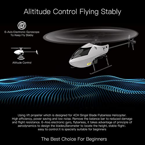 Image of GoolRC C129 V2 RC Helicopter, 4 Channel Remote Control Helicopter with 6-Axis Gyro, 2.4Ghz RC Aircraft with 3D Flips, Altitude Hold, One Key Take Off /Landing for Adults and Beginners