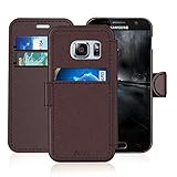Taken Galaxy S7 Wallet Case - Cell Phone Case Pu Leather ID Credit Card Slot Phone Case for Samsung Galaxy S7 Ultra Slim(Coffee)
