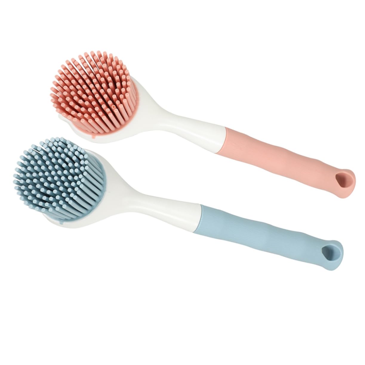 Didiseaon 8piezas Cepillo De Cocina Mango para Lavar Platos y Fregar Sartenes Cepillo Multiusos De Silicona Antiadherente para Limpieza De Utensilios De Cocina Rosa Azul