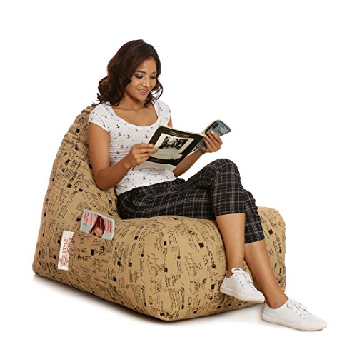 Image of Style Homez Hackey Cotton Canvas Abstract Printed Bean Bag XXL Size Filled with Beans Fillers