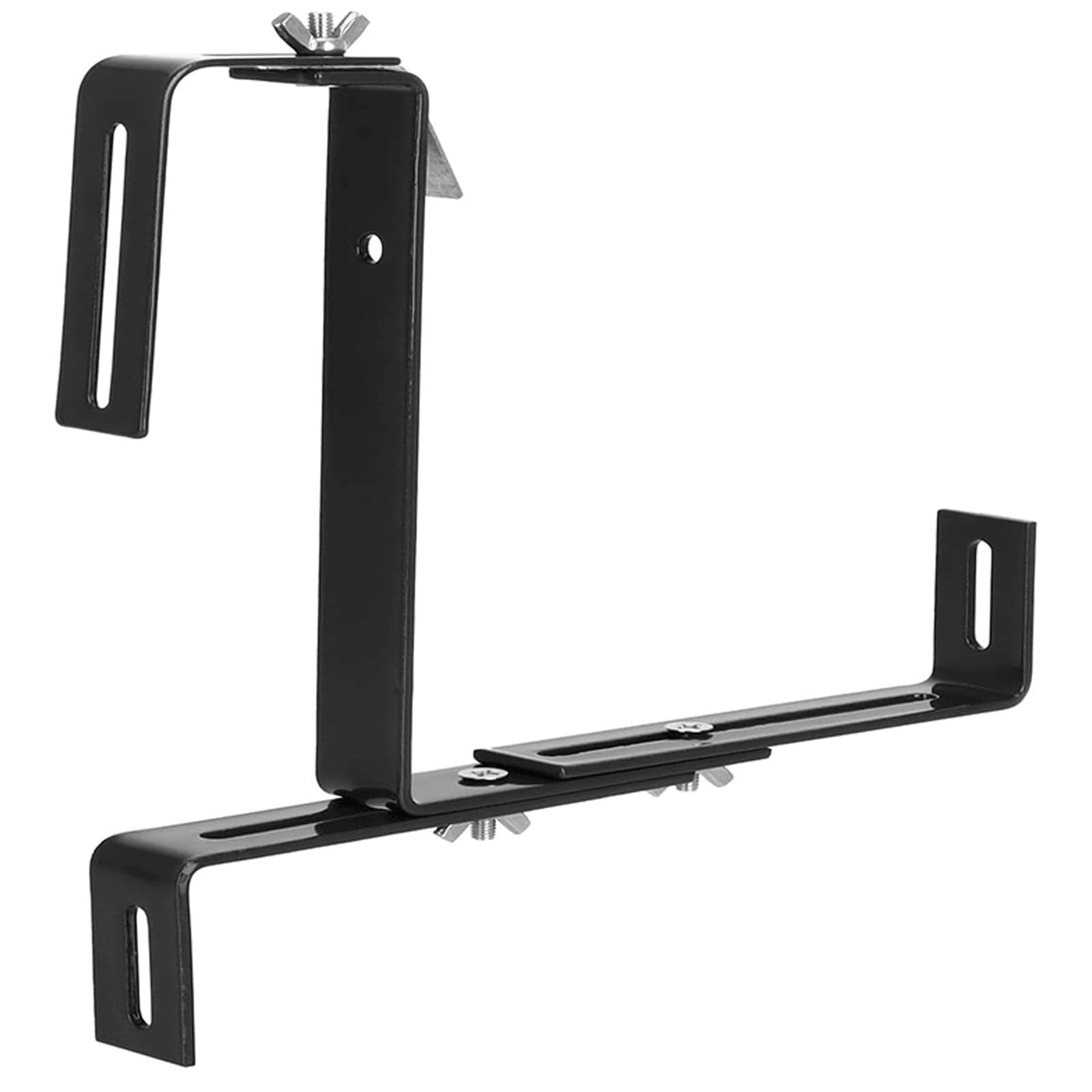 Balkon Blumenkastenhalterungen Verstellbar Klemmgeländer 4er Set, Metallhalter mit 3-14cm Passführung und 5,5-8,6
