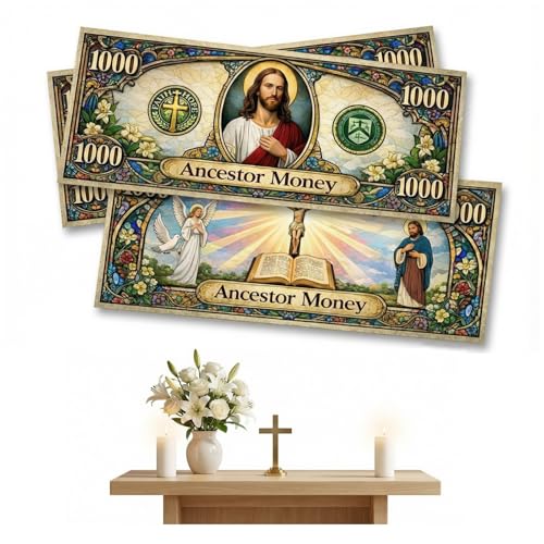LUVETIAN Ancestor Money Joss Paper 100 Sheets for Ancestor Worship Funeral Rituals & Remembrance
