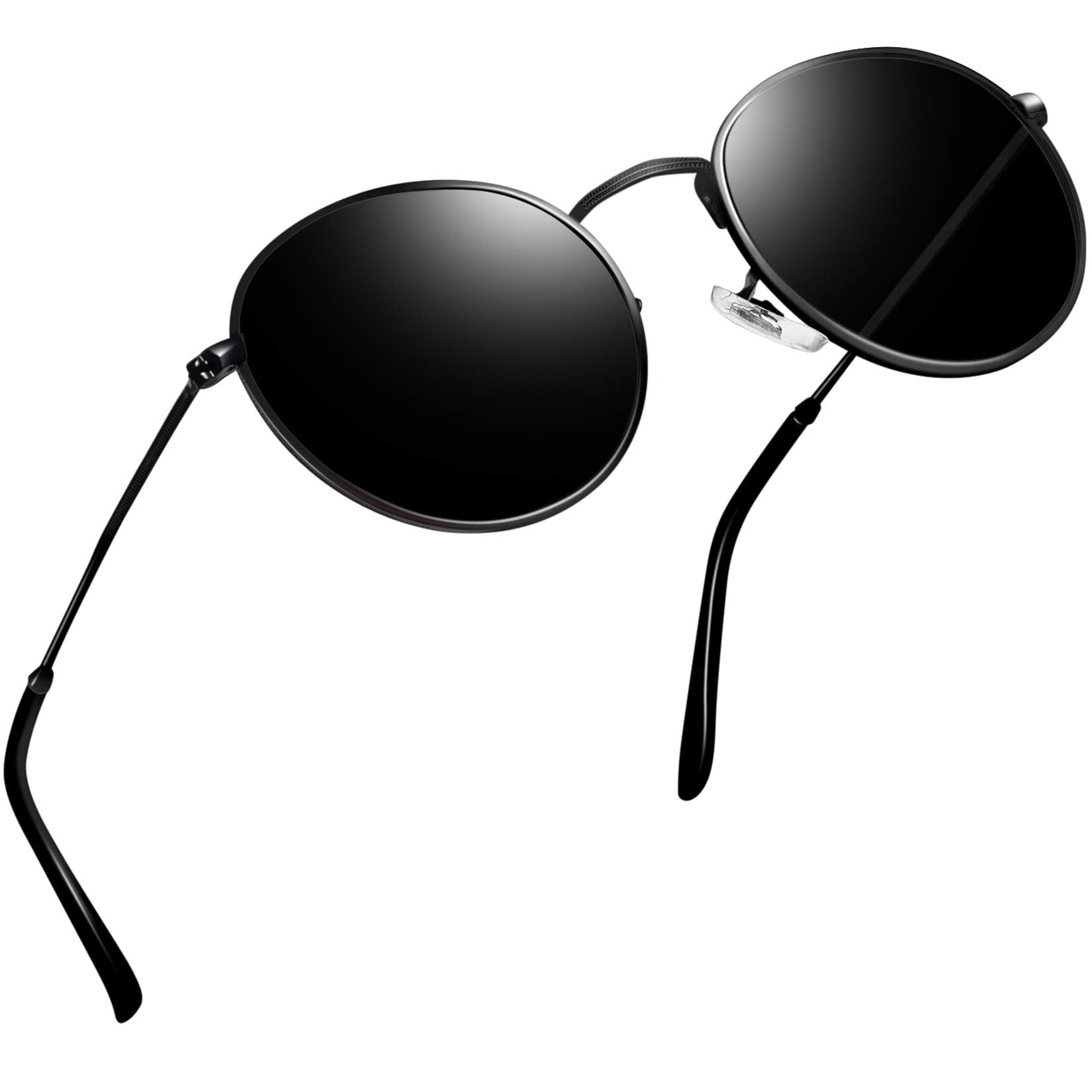 Joopin Round Polarised Sunglasses for Women Men UV Protection Metal Frame Classic Retro Designer Style Sunglasses Oval